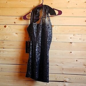 Betsey Johnson Sequin one shoulder Dress Size 6 NWT